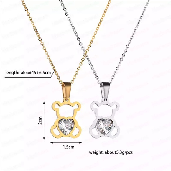 NEW Silver Bear Necklace - Picture 3 of 3